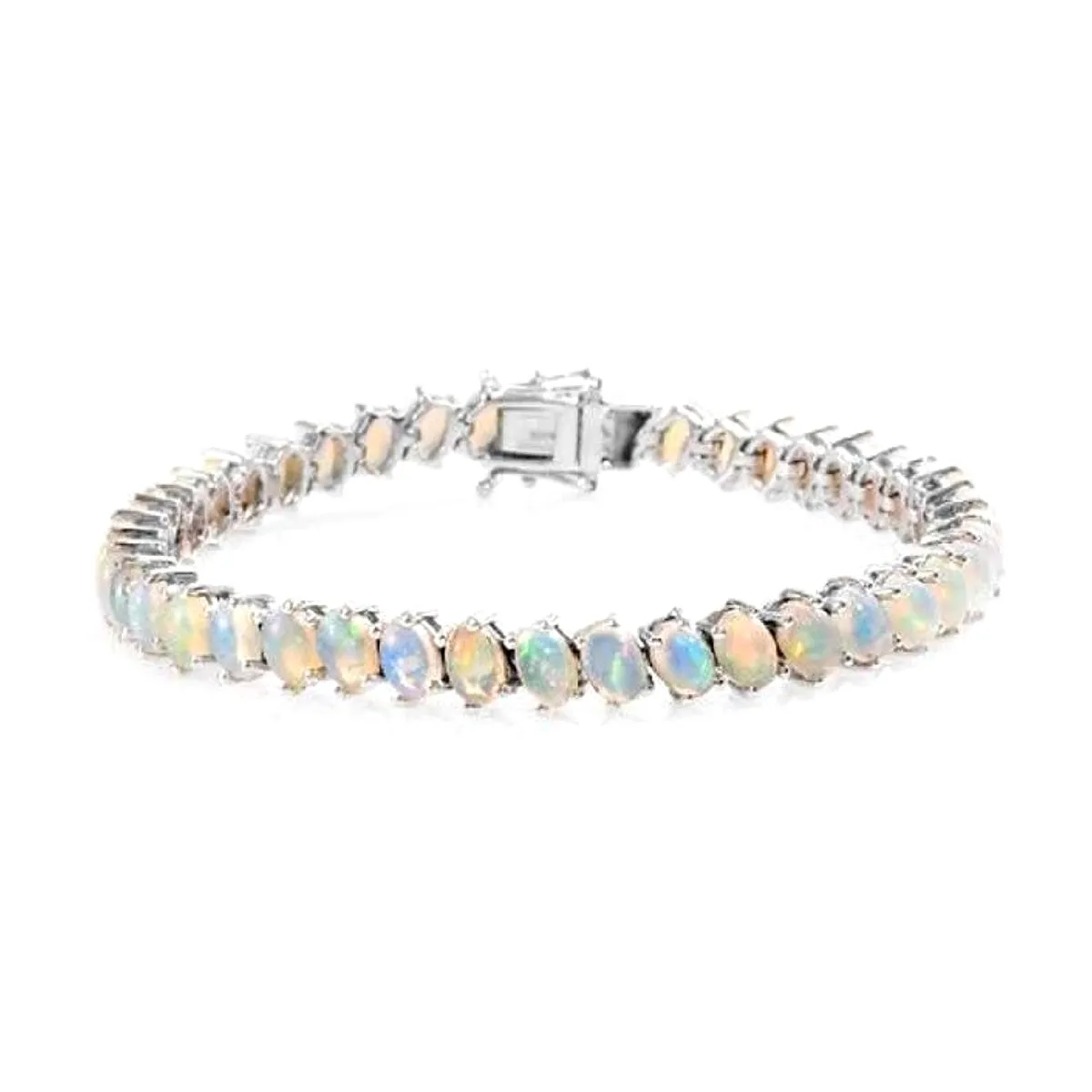 Opal 925 Sterling Silver Tennis Bracelet Jewelry