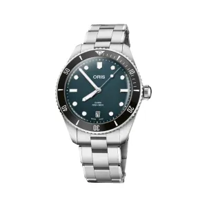 Oris Divers Date Blue Dial Watch 01 733 7795 4055-Set