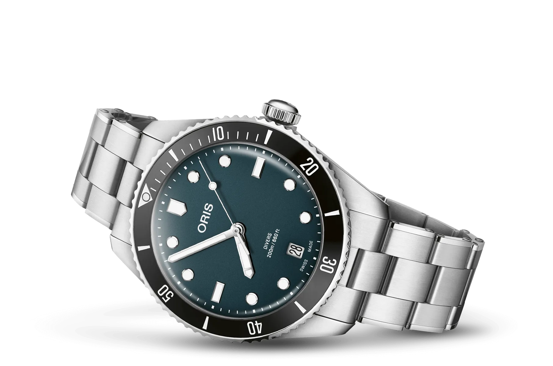 Oris Divers Date Blue Dial Watch 01 733 7795 4055-Set