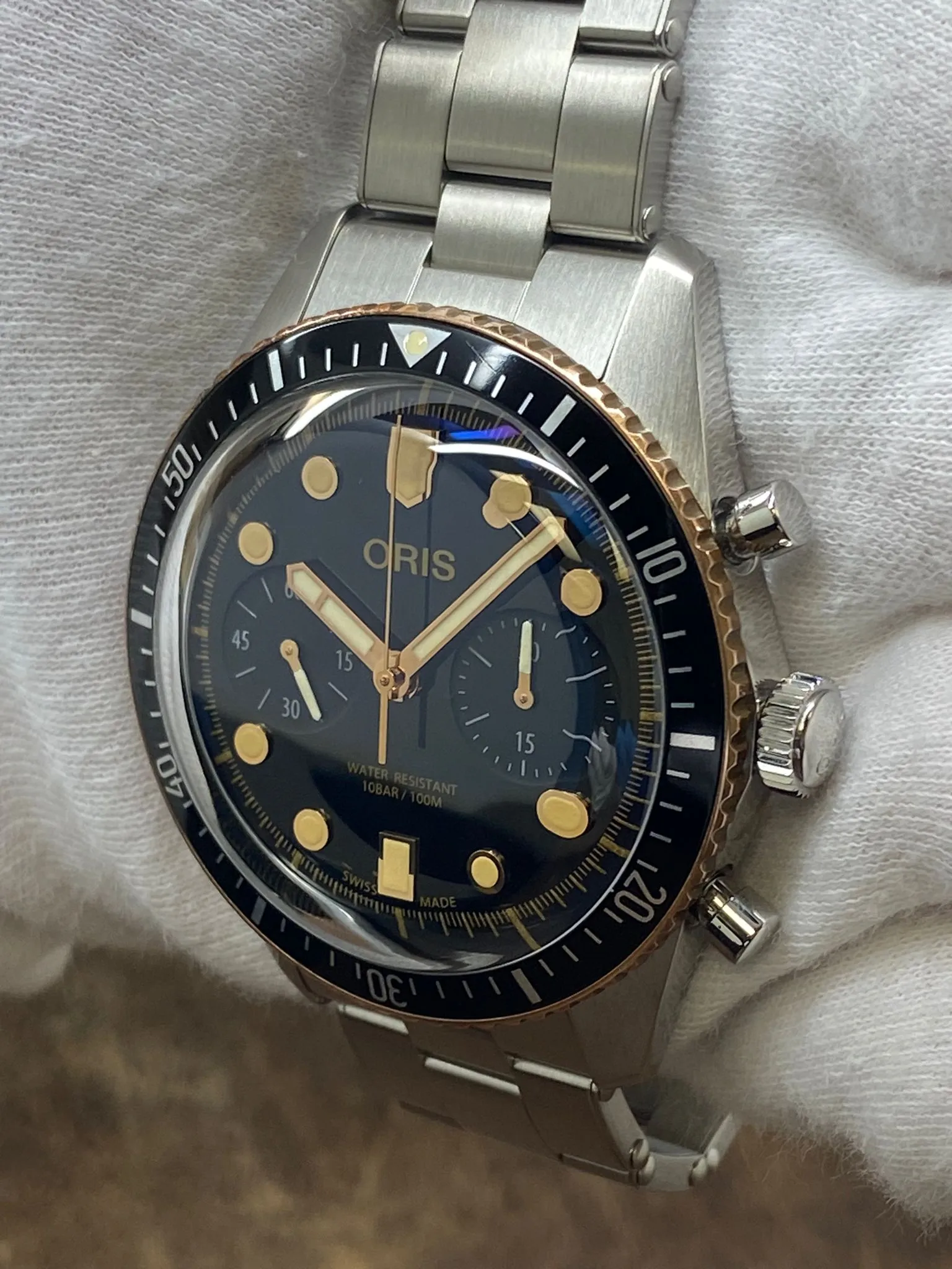 Oris Divers Sixty Five Chronograph 01 771 7744 4354 Black Dial Automatic Men's Watch