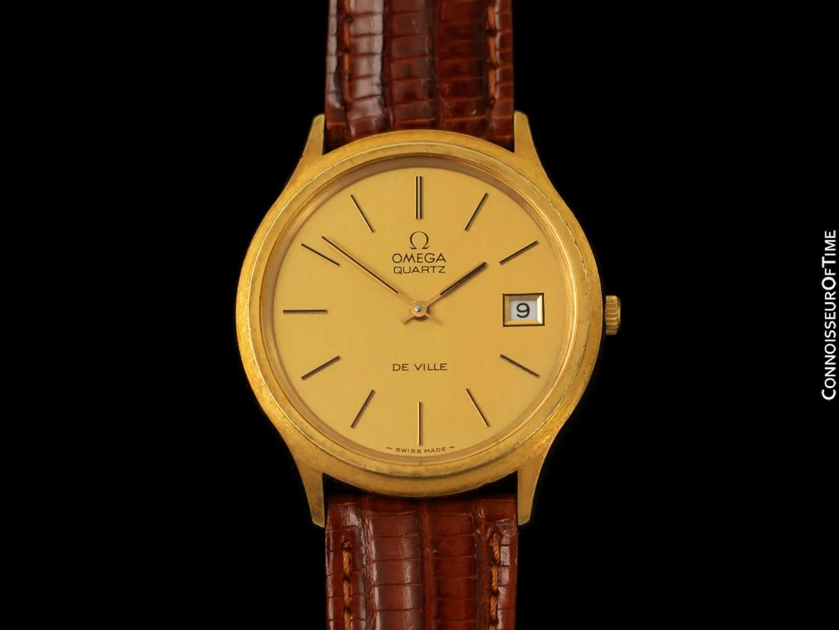 Owned & Worn By Richard Chamberlain - Omega De Ville 18K Gold Plated & Stainless Steel Watch