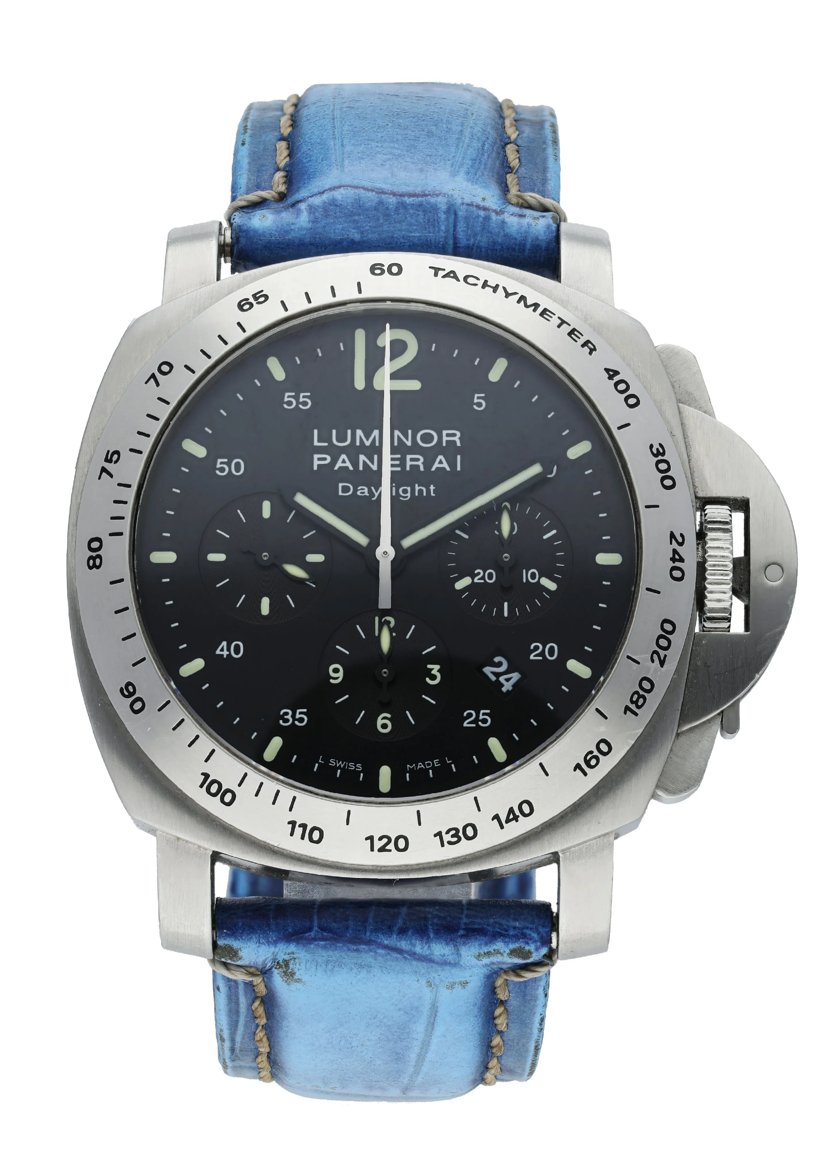Panerai Luminor Daylight Chronograph PAM250 Mens Watch Box Papers