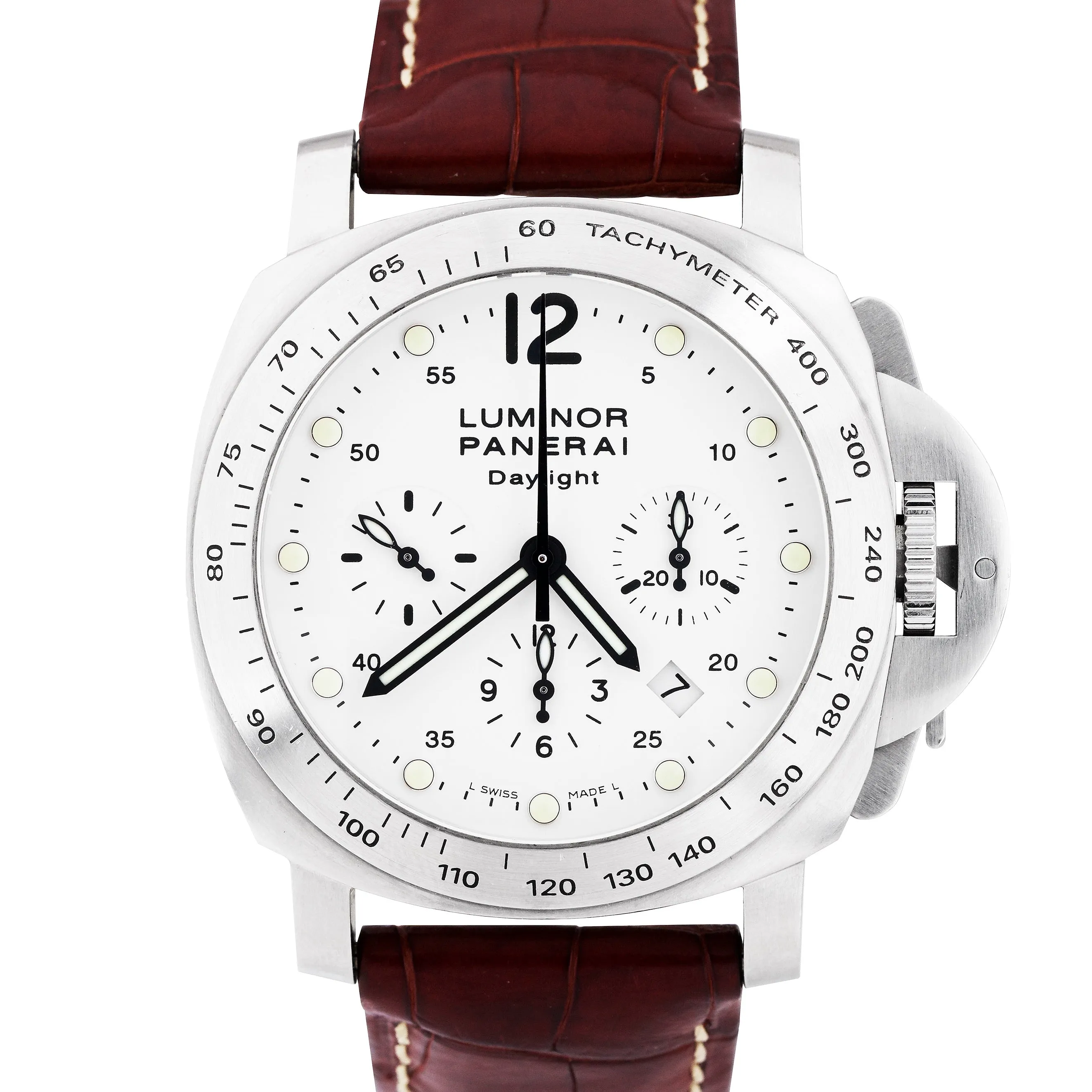 Panerai Luminor Daylight Chronograph White PAM 251 Stainless PAM00251 44MM Watch