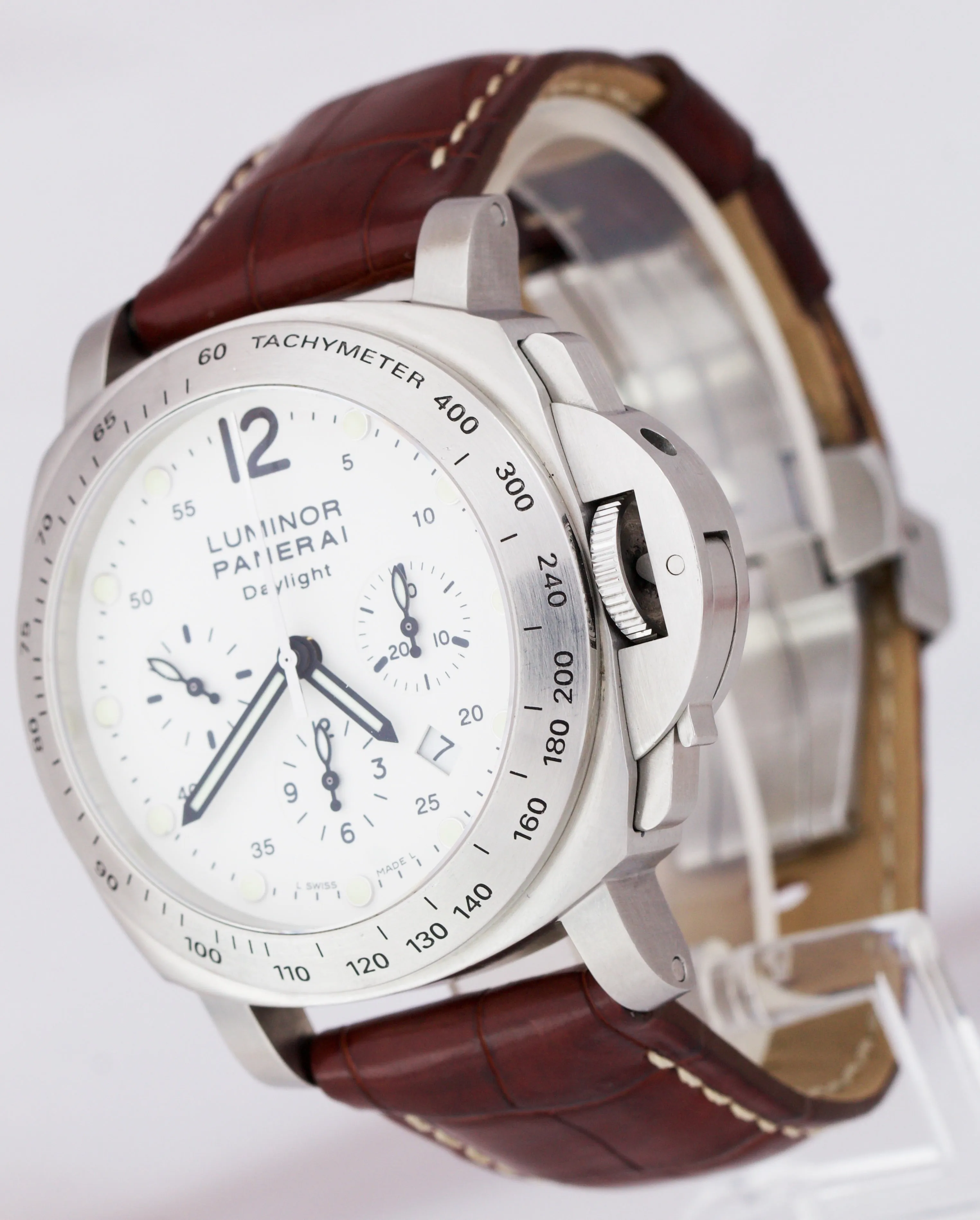 Panerai Luminor Daylight Chronograph White PAM 251 Stainless PAM00251 44MM Watch