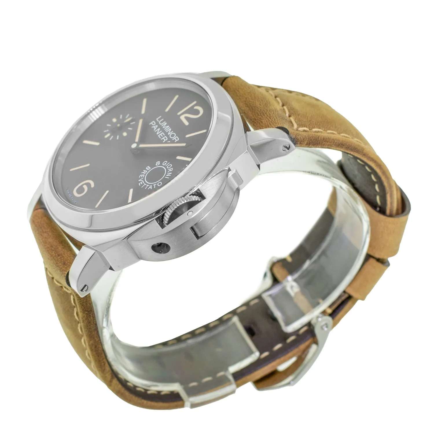 Panerai Luminor Marina 8 Days 44mm Stainless Steel Black Arabic Dial - PAM00590