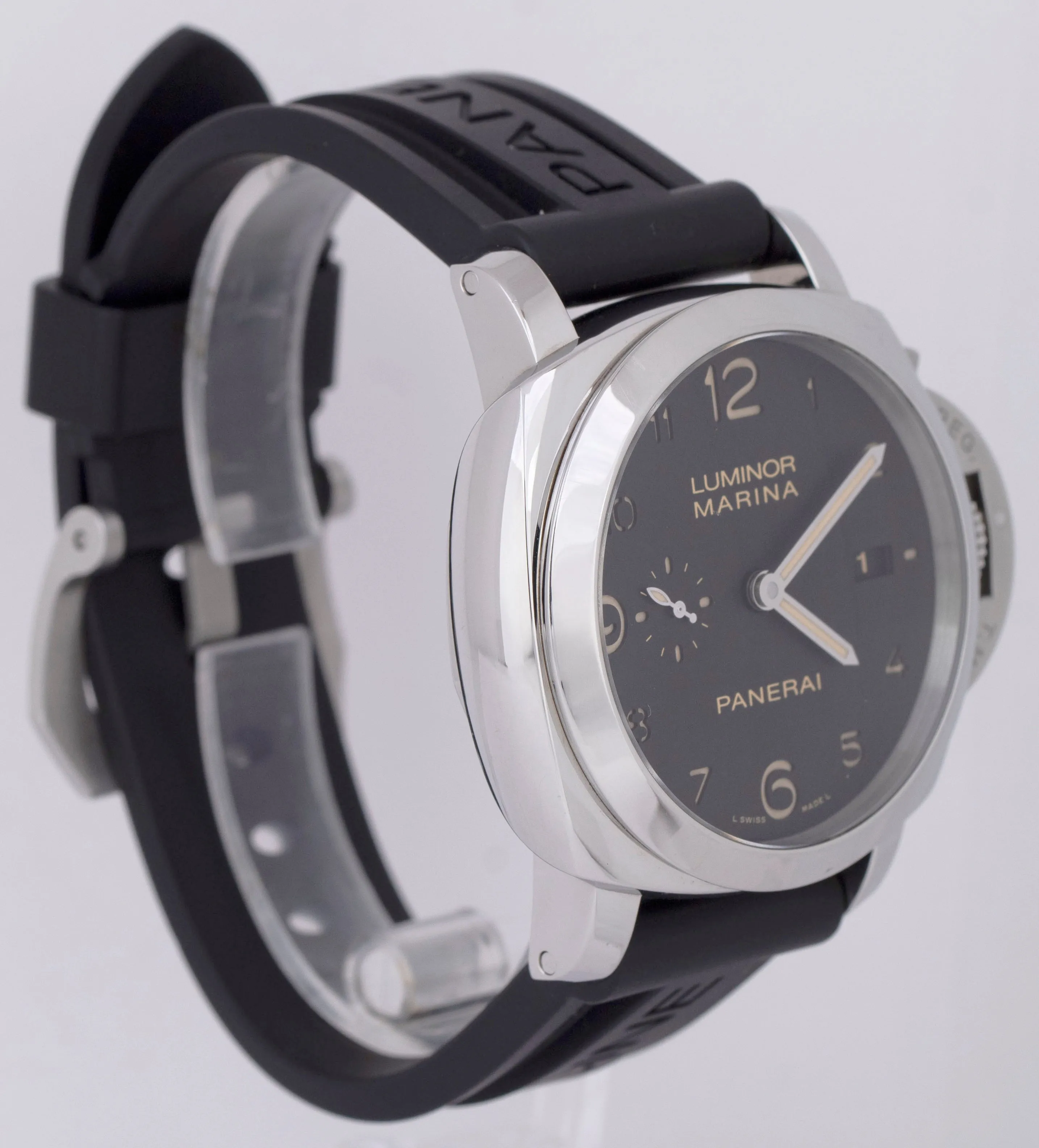 Panerai Luminor Marina PAM00359 Steel Arabic Black 44mm Automatic Date Watch BOX