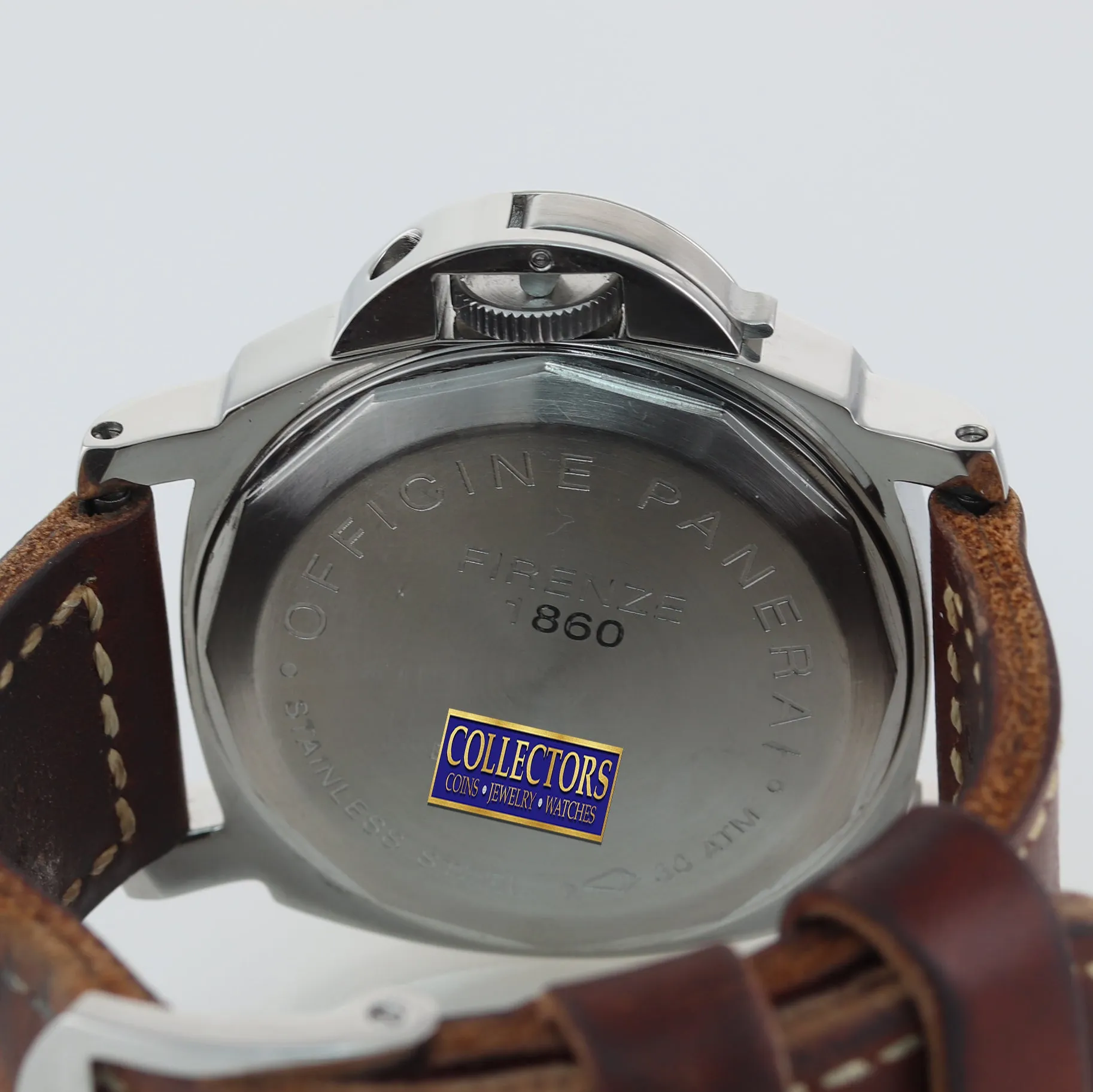Panerai Luminor Power Reserve Tririum Automatic Date PAM 28 44mm Steel Watch