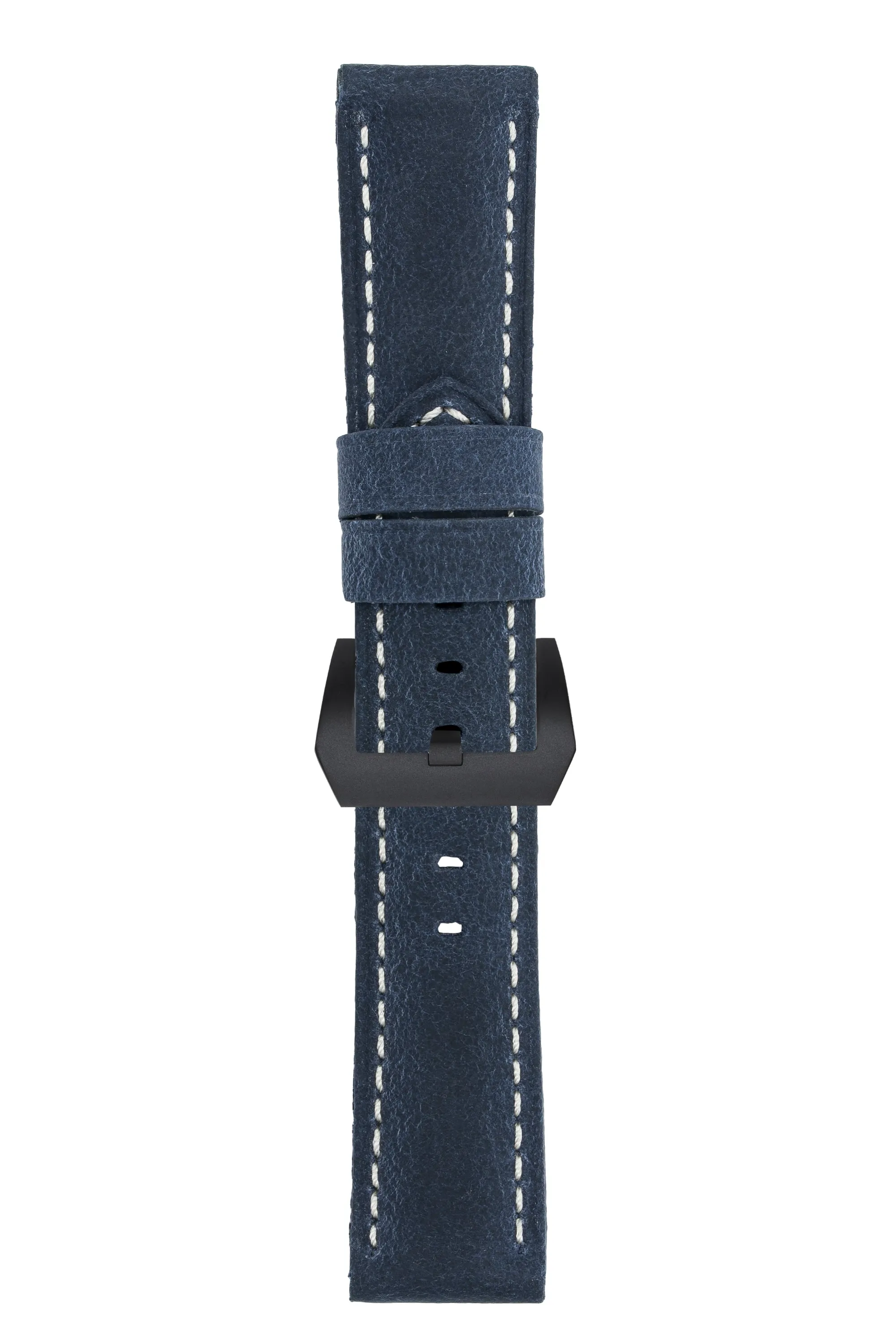 Panerai-Style Vertigo Buffalo Suede Watch Strap in DARK BLUE