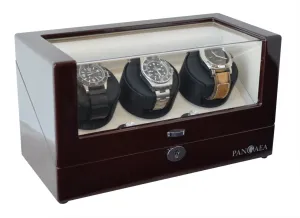 Pangaea T330 Triple Automatic Watch Winder- Mahogany