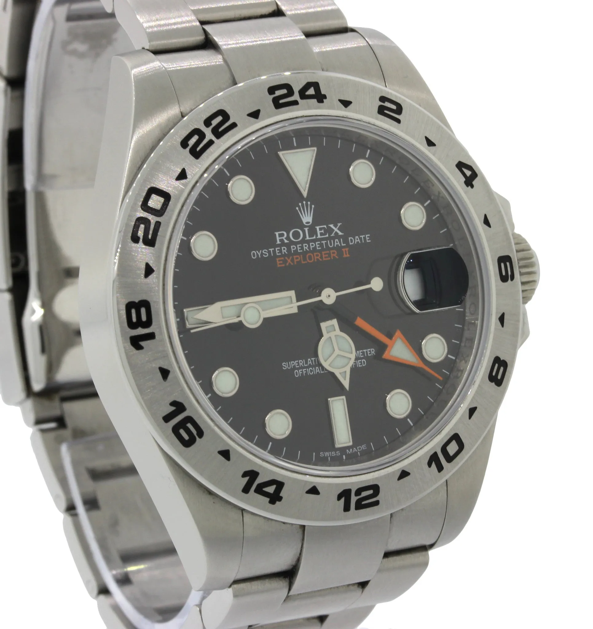 PAPERS 2017 Rolex Explorer II 42mm 216570 Black Orange Steel GMT Date Watch Box
