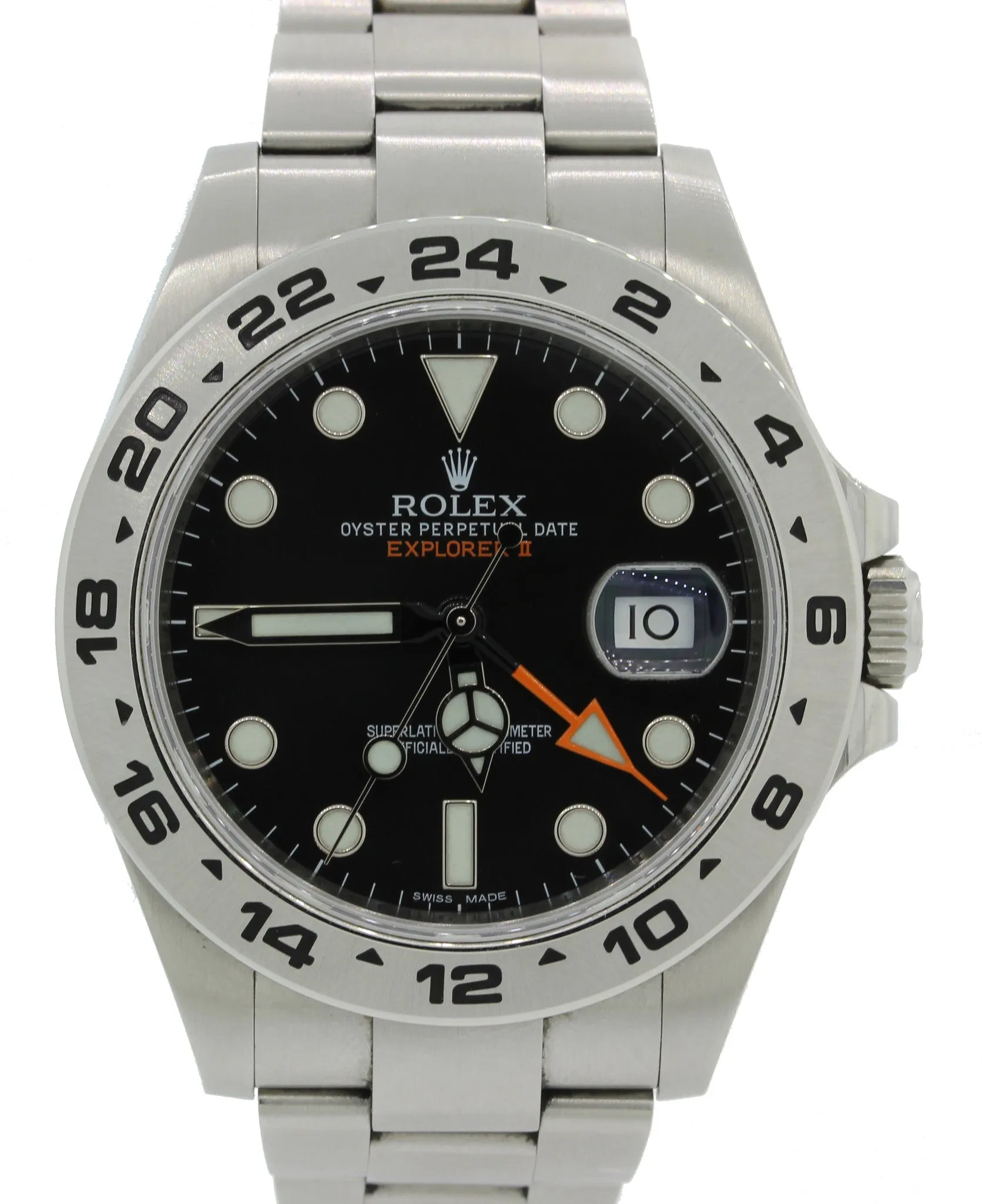 PAPERS 2017 Rolex Explorer II 42mm 216570 Black Orange Steel GMT Date Watch Box