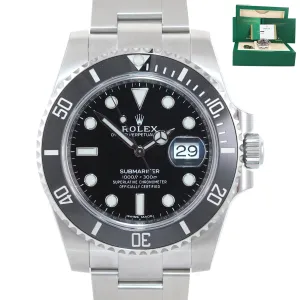 PAPERS 2019 NEW FULLY STICKERED Rolex Submariner 116610 Steel Ceramic Watch