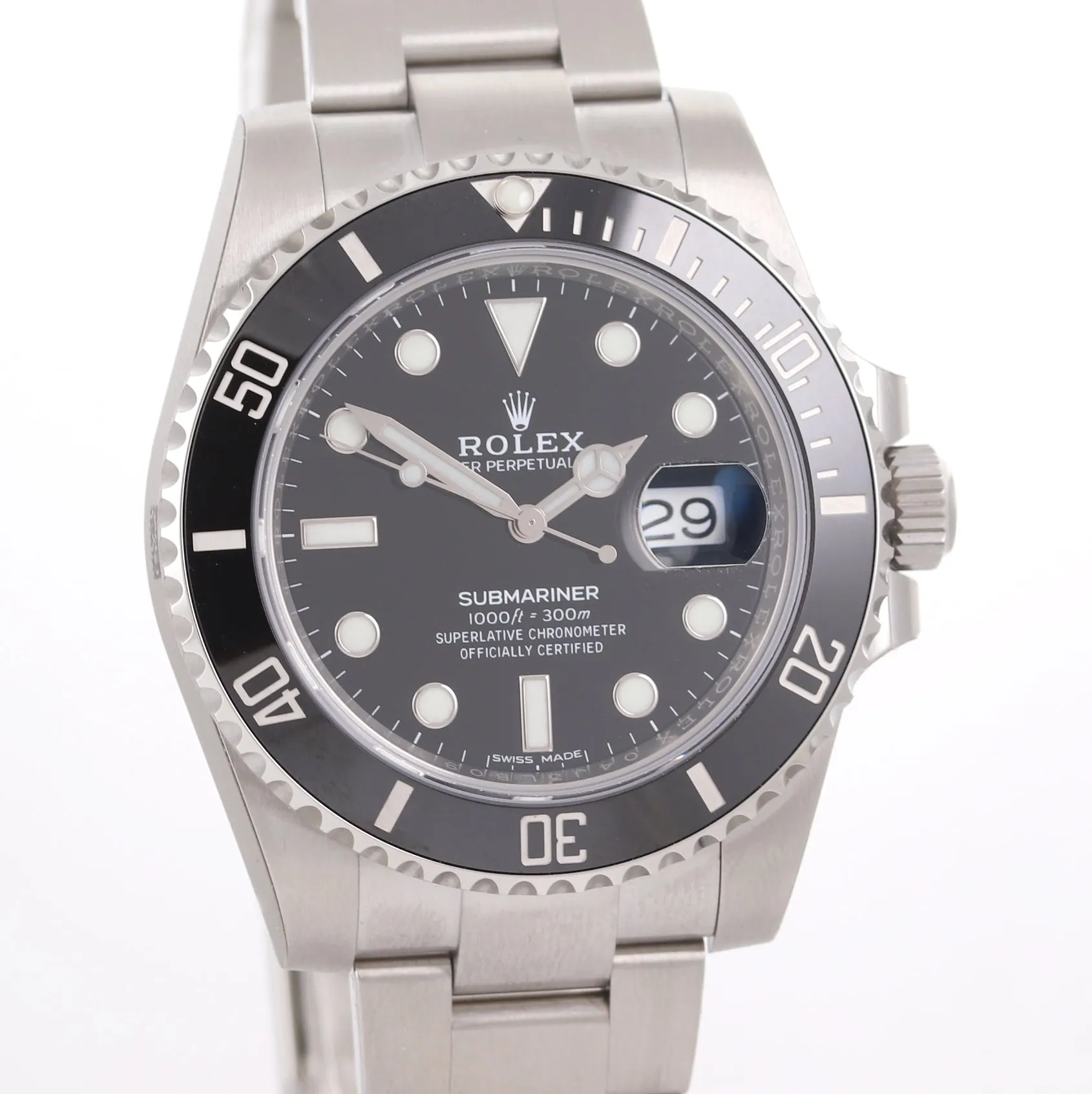 PAPERS 2019 NEW FULLY STICKERED Rolex Submariner 116610 Steel Ceramic Watch