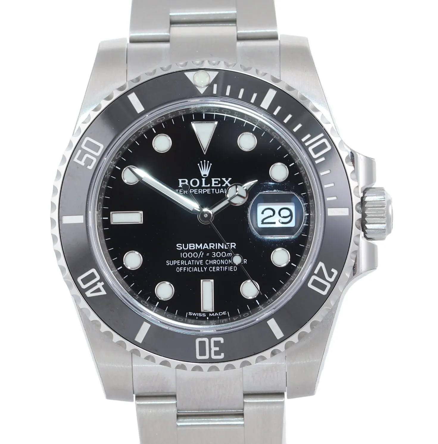 PAPERS 2019 NEW FULLY STICKERED Rolex Submariner 116610 Steel Ceramic Watch