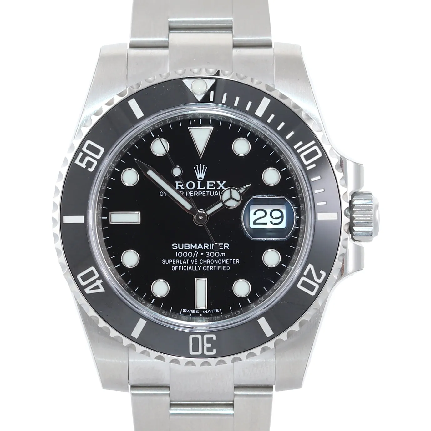PAPERS 2019 NEW FULLY STICKERED Rolex Submariner 116610 Steel Ceramic Watch