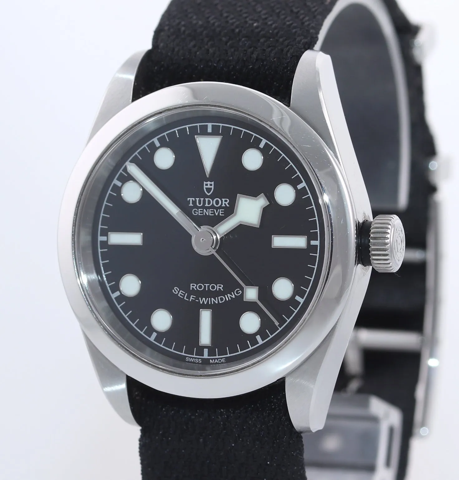 PAPERS MINT Tudor Heritage Black Bay 32 Steel Automatic Black Ladies Watch 79580