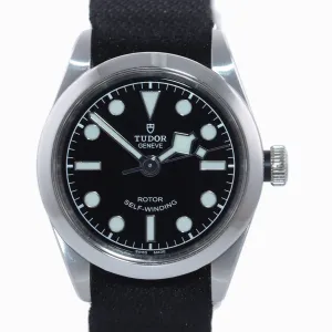 PAPERS MINT Tudor Heritage Black Bay 32 Steel Automatic Black Ladies Watch 79580