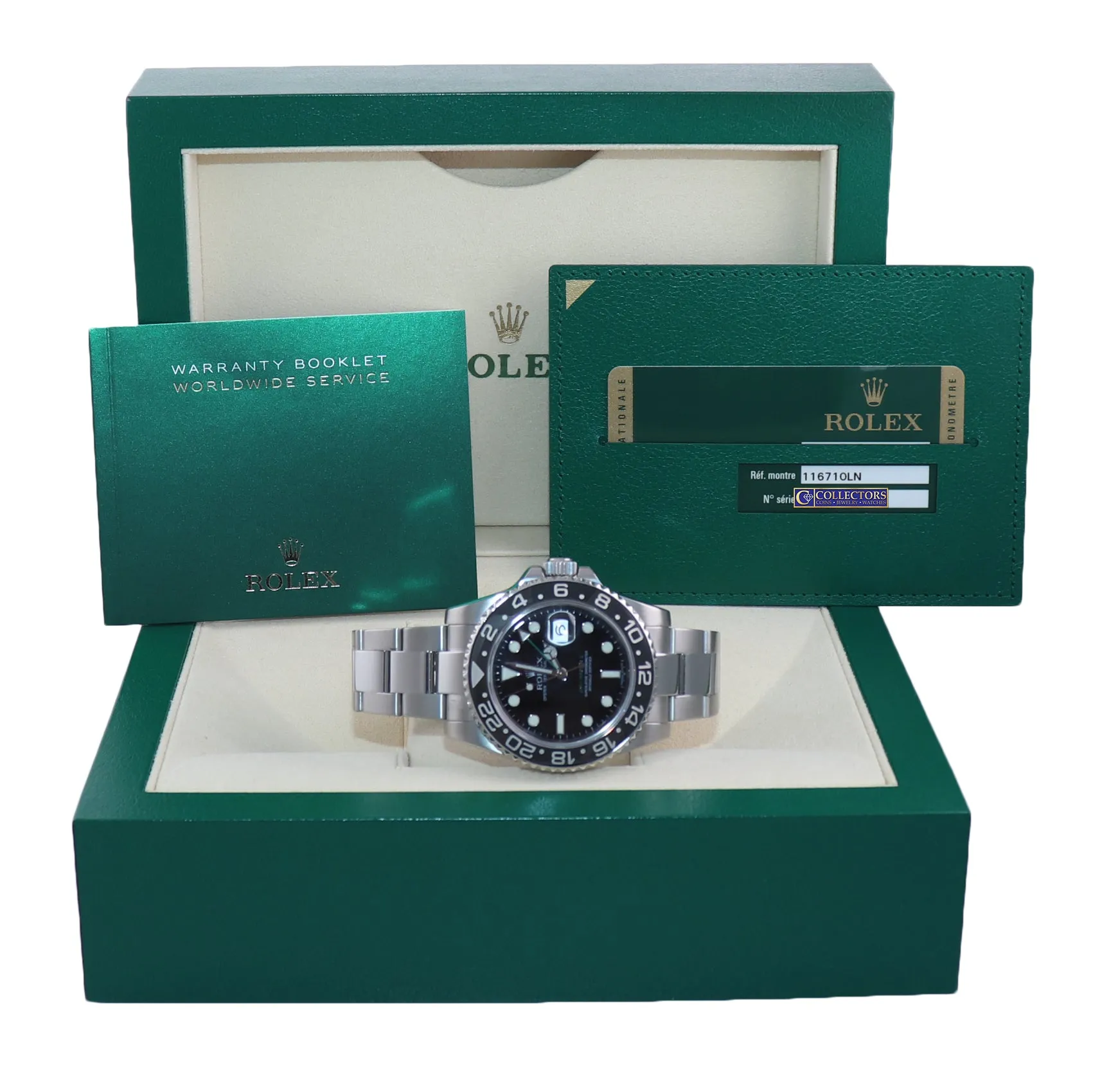 PAPERS Papers Rolex GMT Master II 116710 Steel Black Ceramic Watch Box