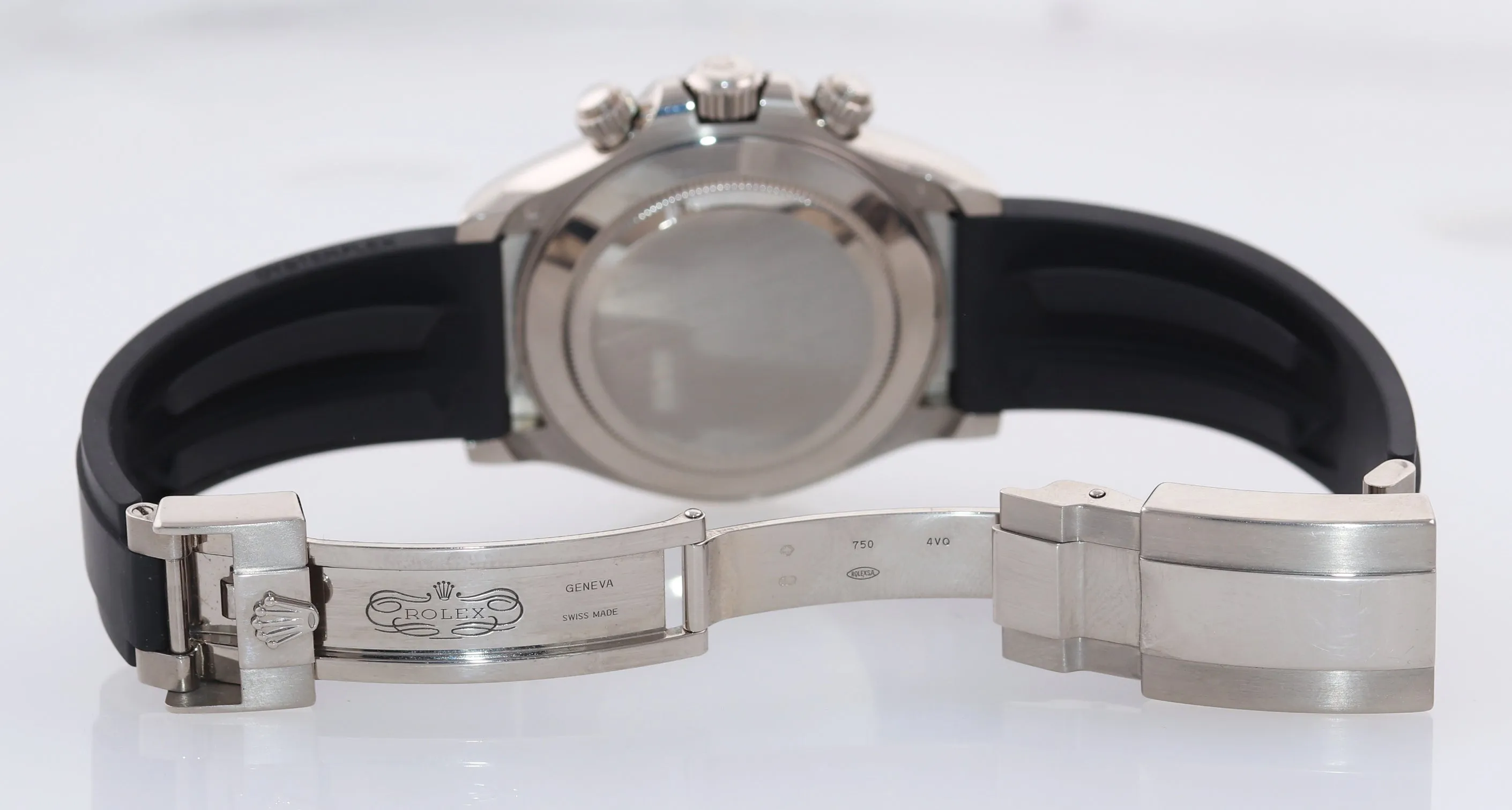 PAPERS Rolex Daytona Oysterflex 116519LN White Gold Ceramic Silver Panda Watch
