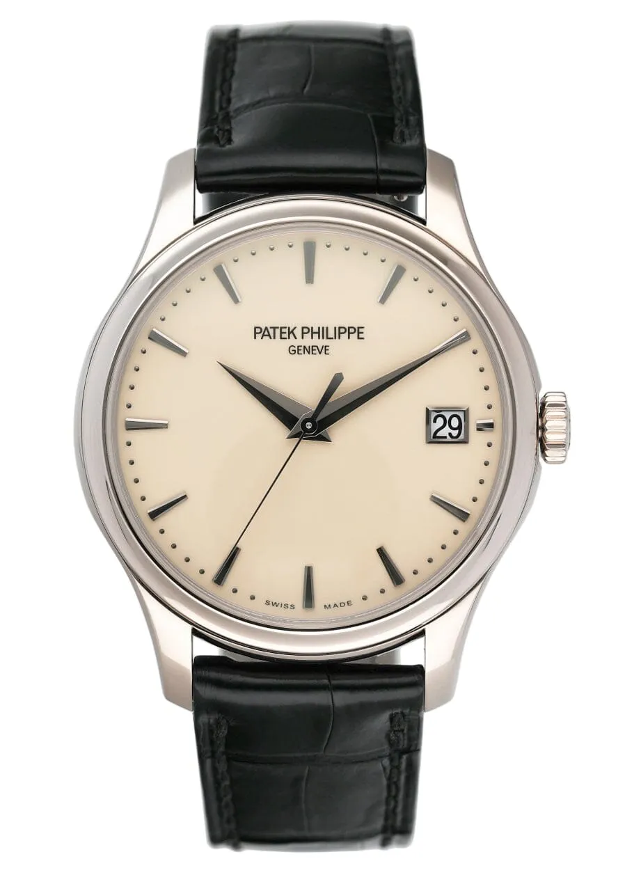 Patek Philippe Calatrava 5227G Ivory Dial 18K White Gold Mens Watch Box Papers