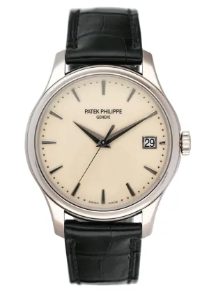 Patek Philippe Calatrava 5227G Ivory Dial 18K White Gold Mens Watch Box Papers