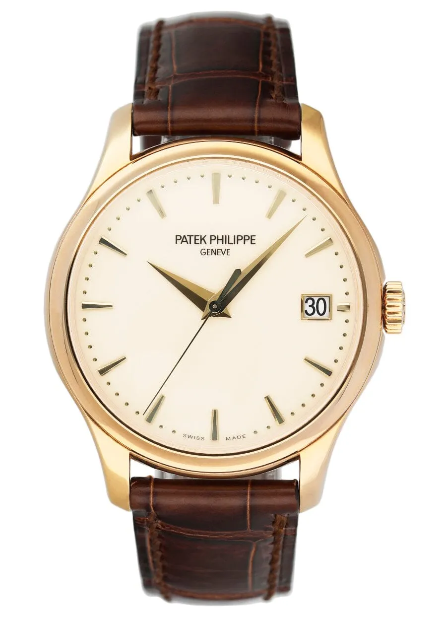 Patek Philippe Calatrava 5227J Ivory Dial 18K Yellow Gold Mens Watch Box Papers