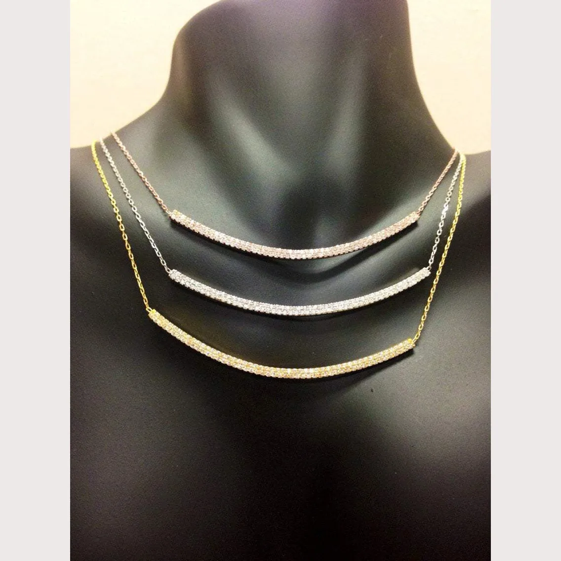 Pave Bar Necklace