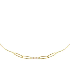 Pearl X Chain Link Necklace