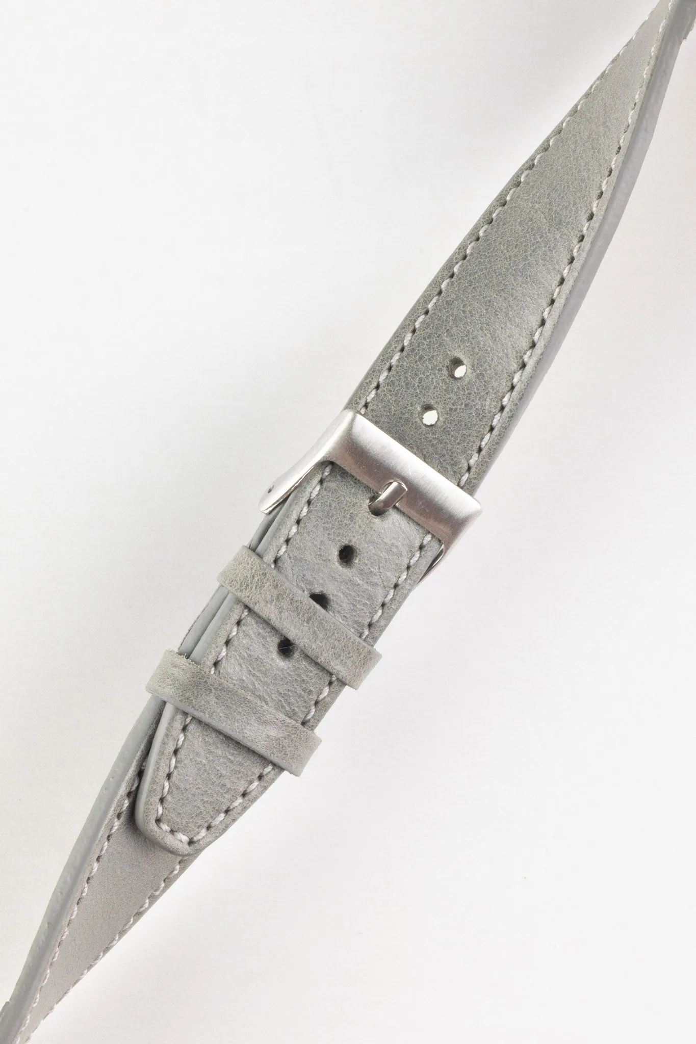 Pebro RUSTIC Vintage Leather Watch Strap in PEBBLE GREY