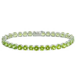 Peridot 925 Sterling Silver Tennis Bracelet Jewelry