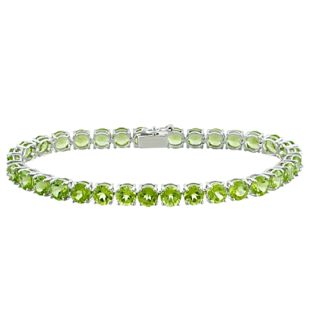 Peridot 925 Sterling Silver Tennis Bracelet Jewelry