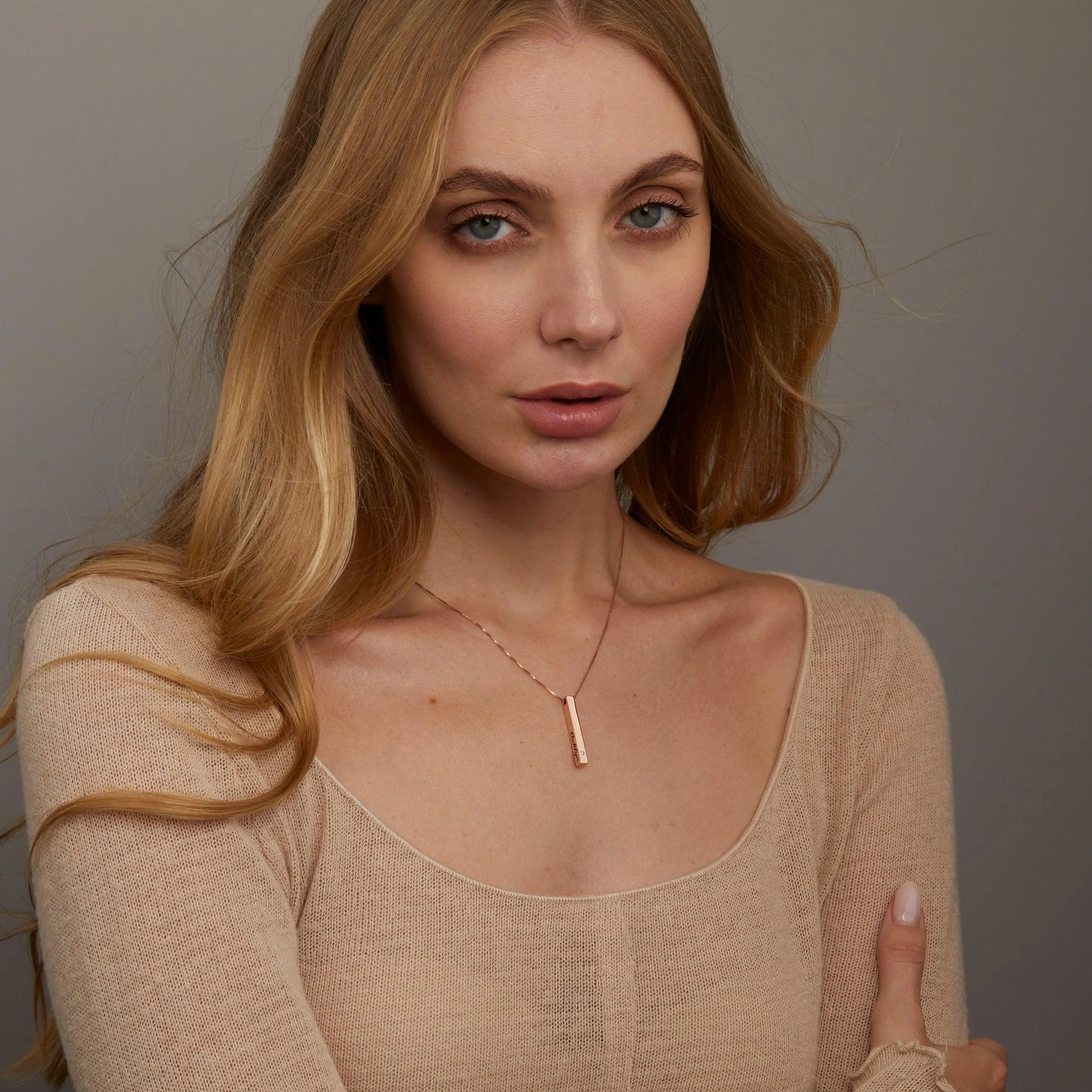 Personalized Bar Name Necklace with Birthstone - 18K Gold Vermeil