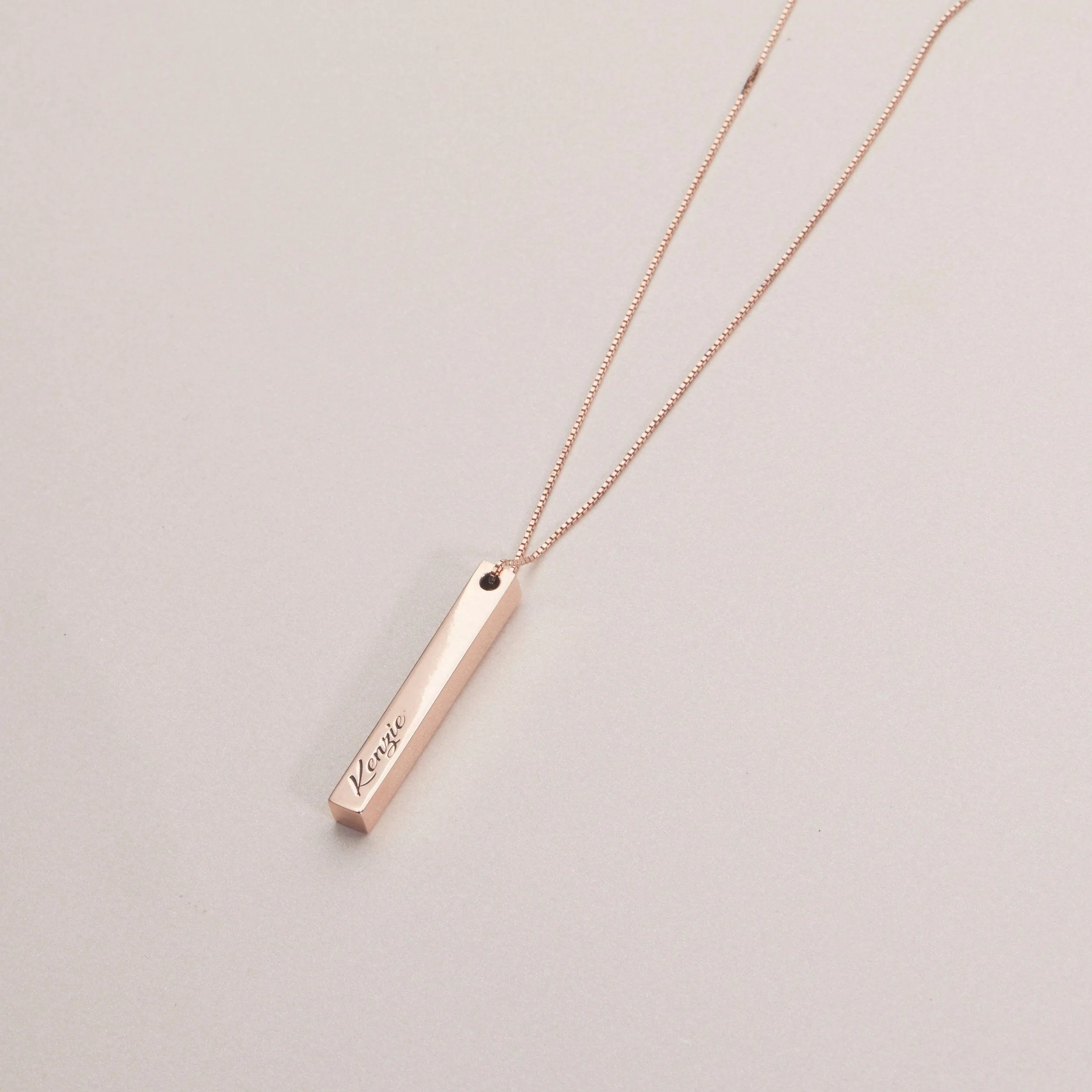 Personalized Bar Name Necklace with Birthstone - 18K Gold Vermeil