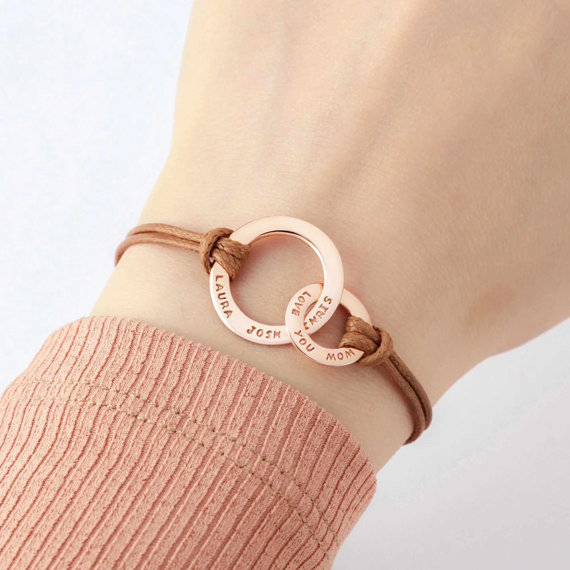 Personalized Family Bracelet - 925 Sterling Silver & 18K Gold Plated, Memorial Gift for Mom, Grandma, Nana, Mother's Day Gift
