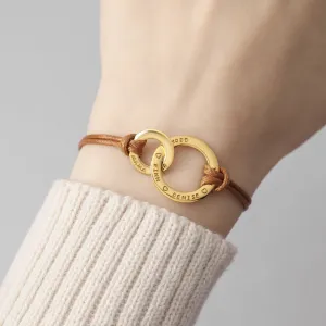 Personalized Family Bracelet - 925 Sterling Silver & 18K Gold Plated, Memorial Gift for Mom, Grandma, Nana, Mother's Day Gift