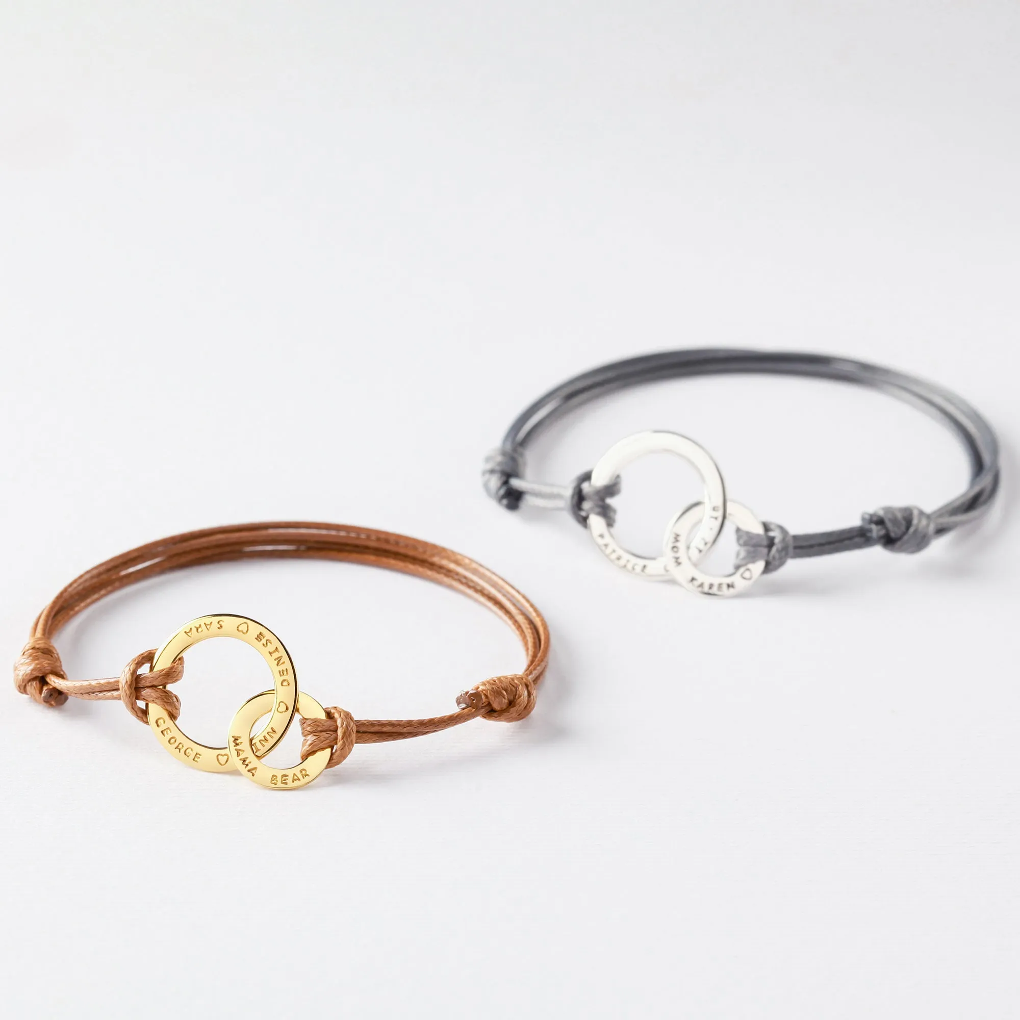 Personalized Family Bracelet - 925 Sterling Silver & 18K Gold Plated, Memorial Gift for Mom, Grandma, Nana, Mother's Day Gift