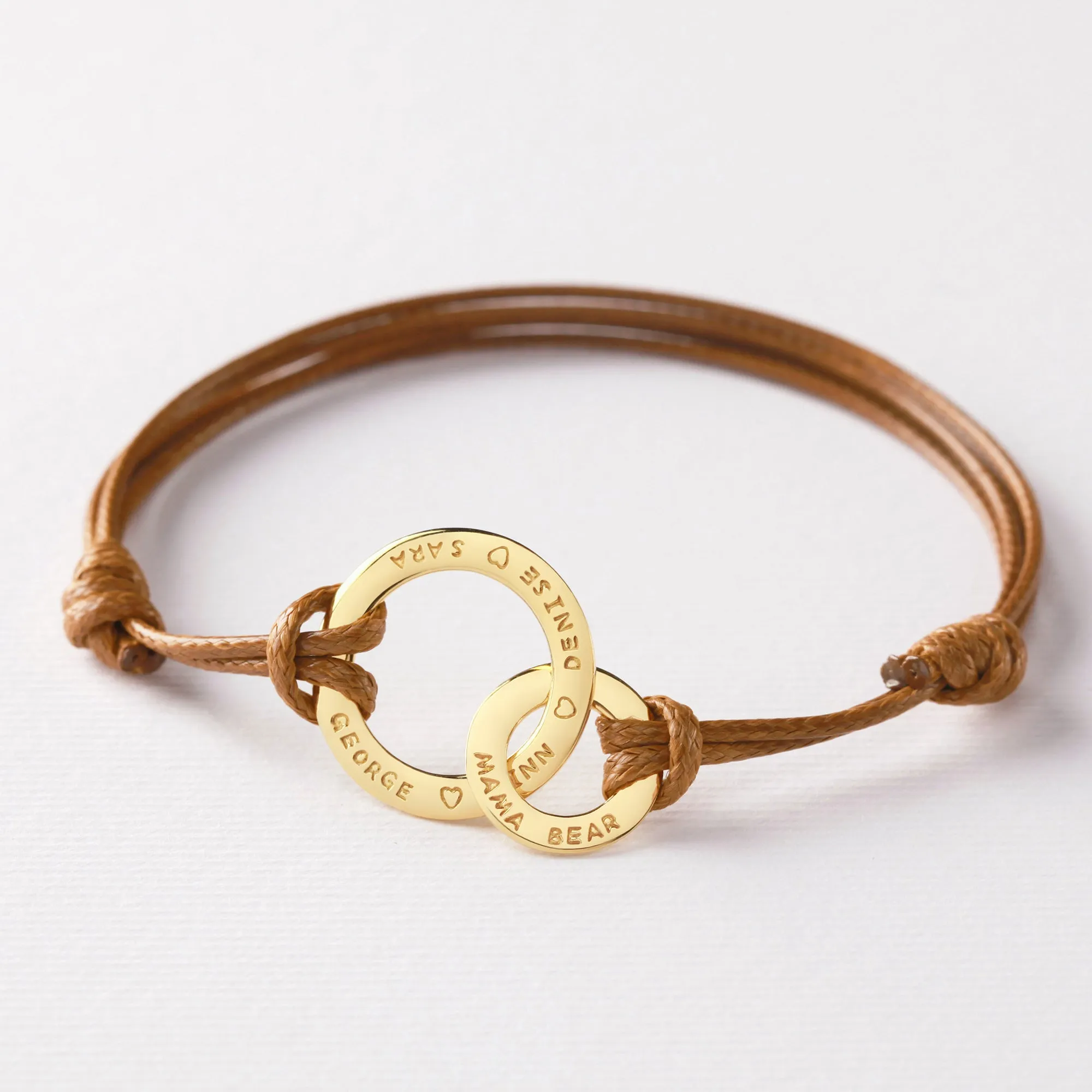 Personalized Family Bracelet - 925 Sterling Silver & 18K Gold Plated, Memorial Gift for Mom, Grandma, Nana, Mother's Day Gift