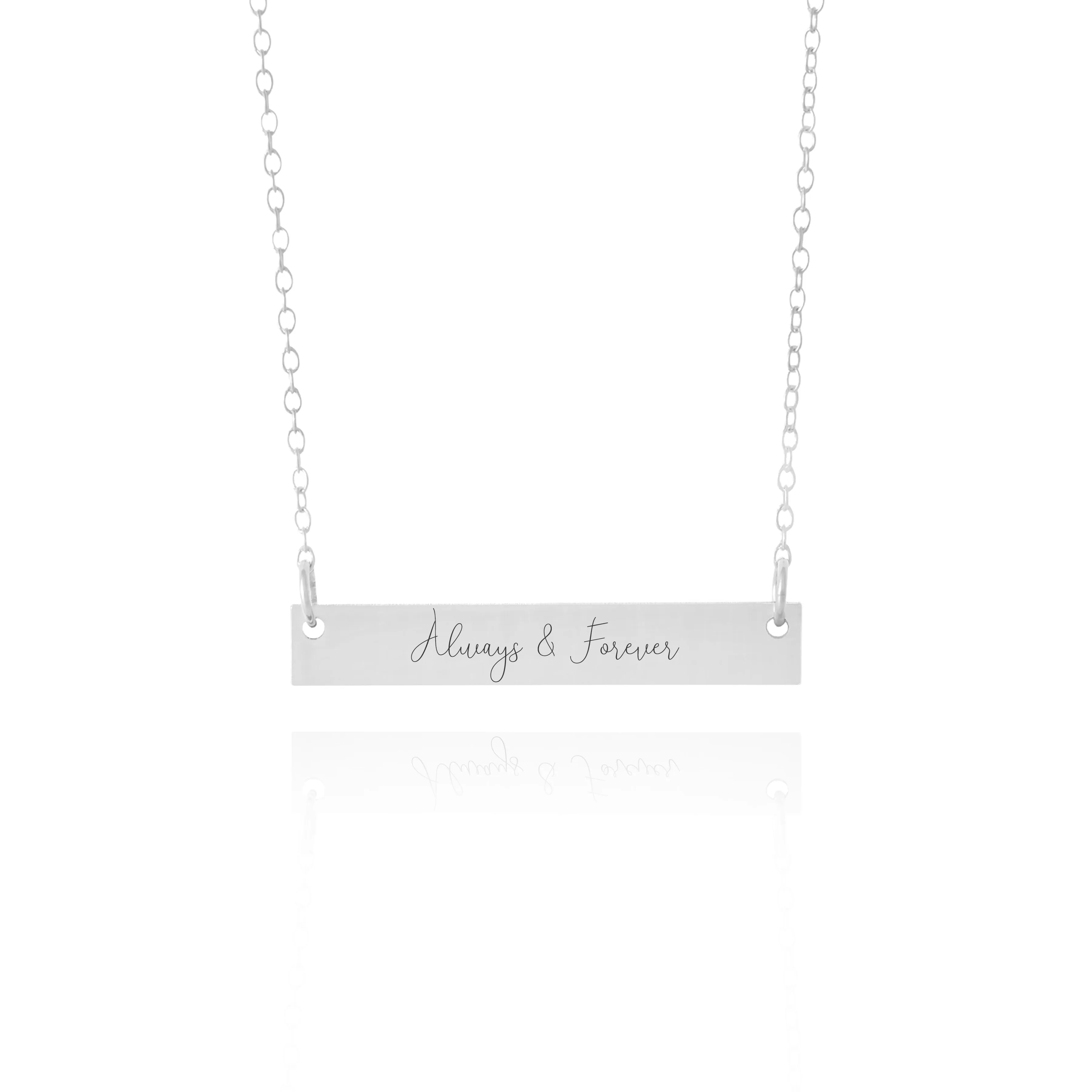 Personalized Handwriting Bar Necklace