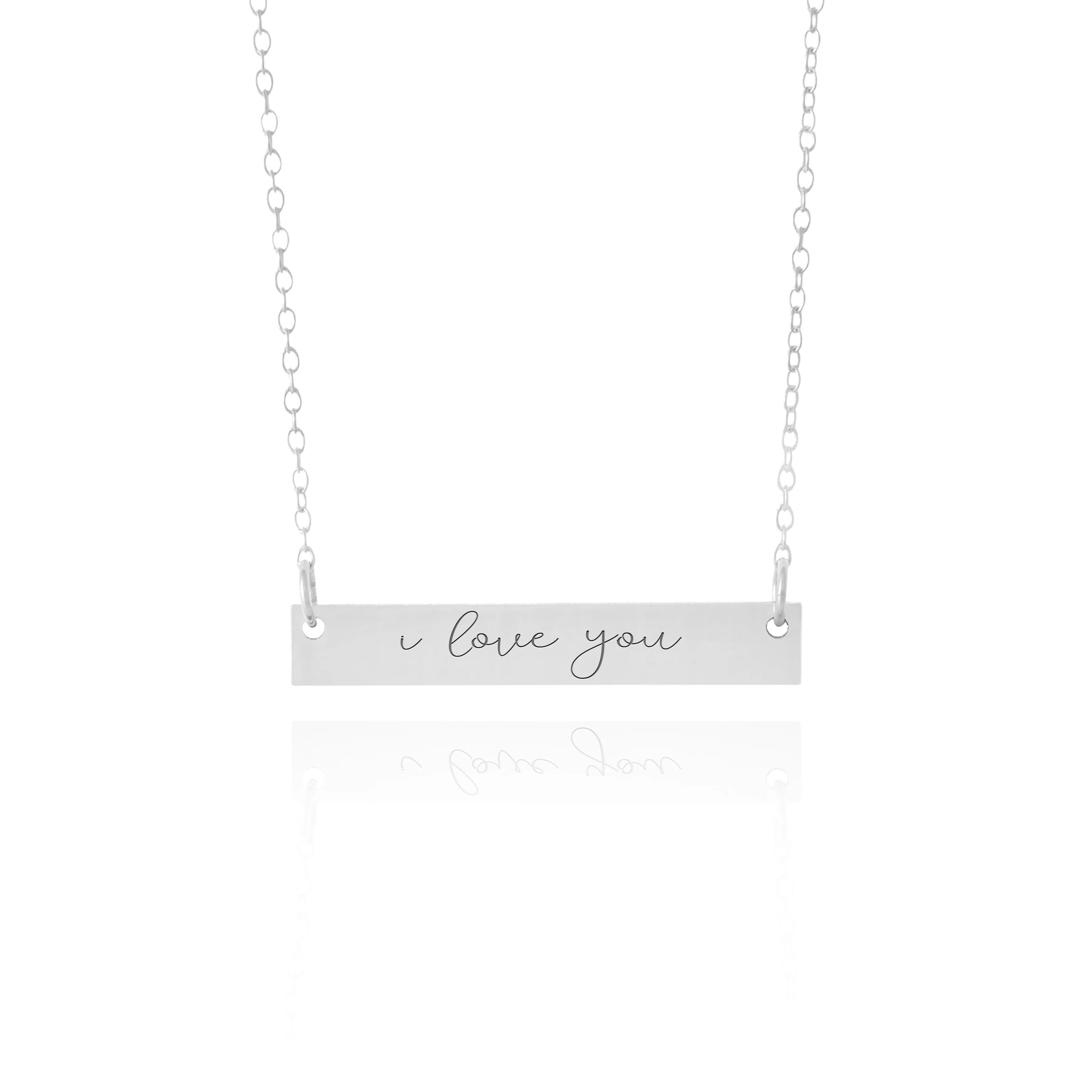 Personalized Handwriting Bar Necklace