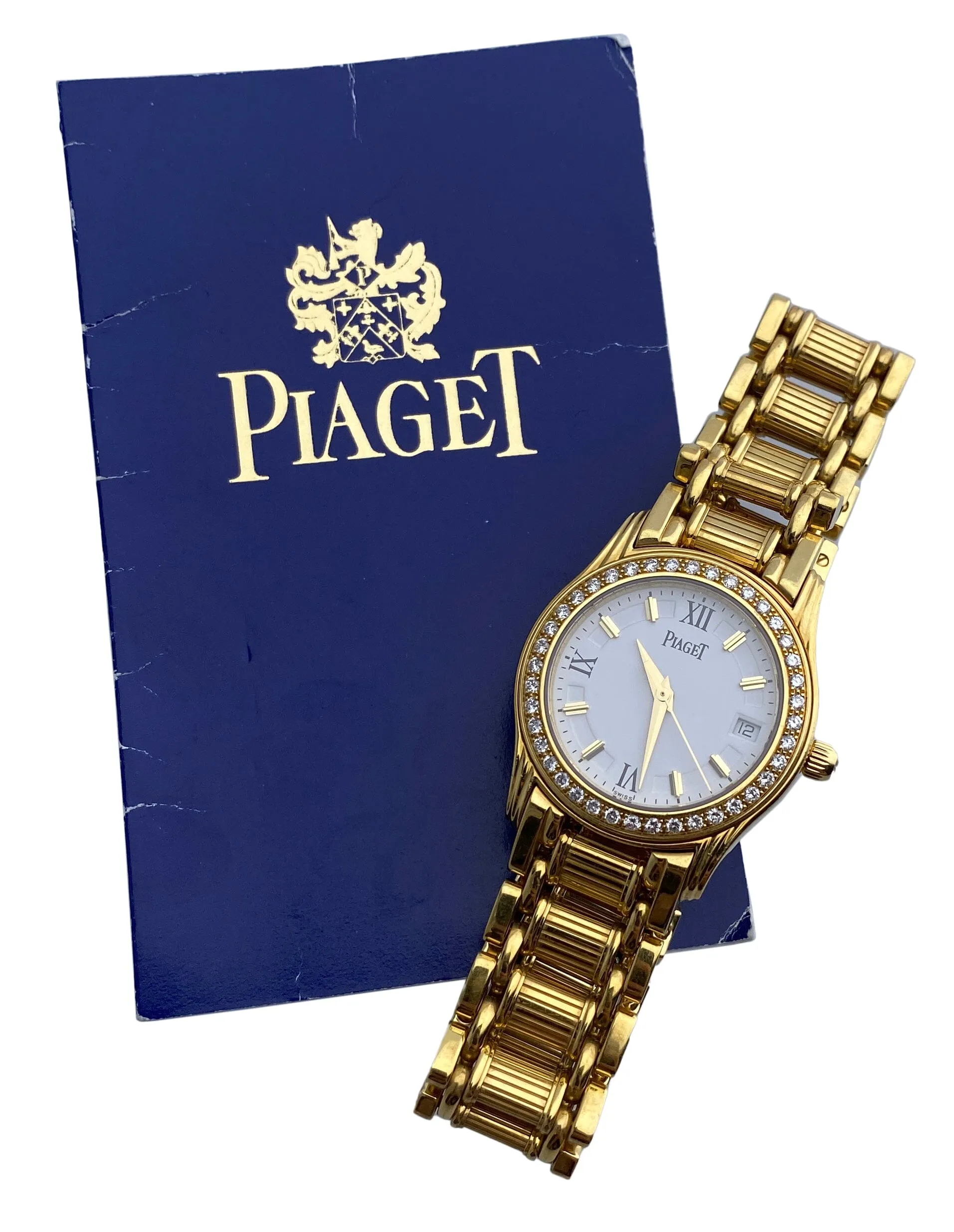 Piaget Polo 2nd Gen 22005M501D Diamond Bezel Ladies Watch Box Papers