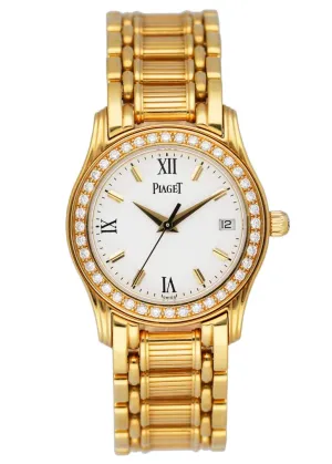 Piaget Polo 2nd Gen 22005M501D Diamond Bezel Ladies Watch Box Papers