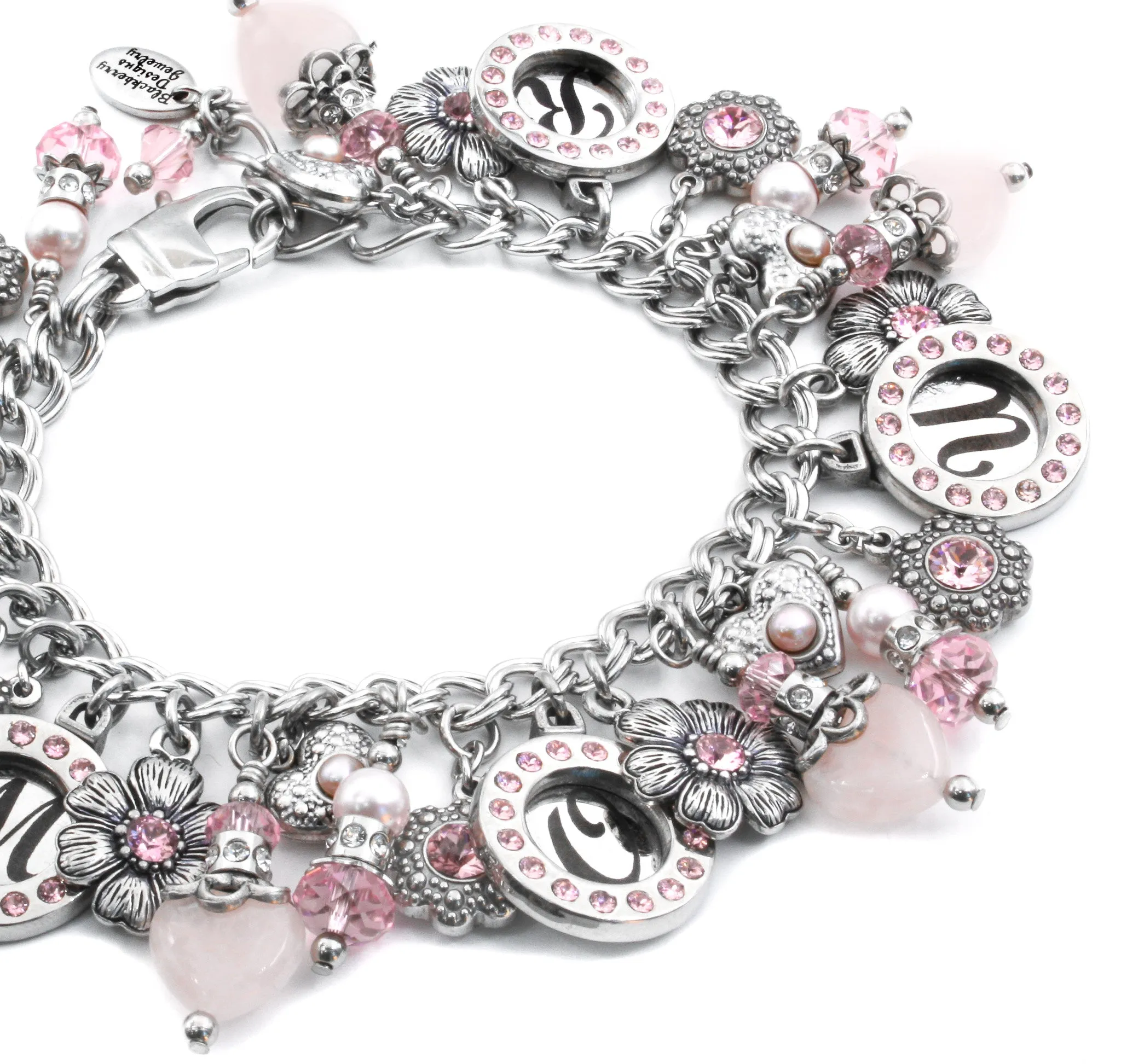 Pink Heart Charm Bracelet