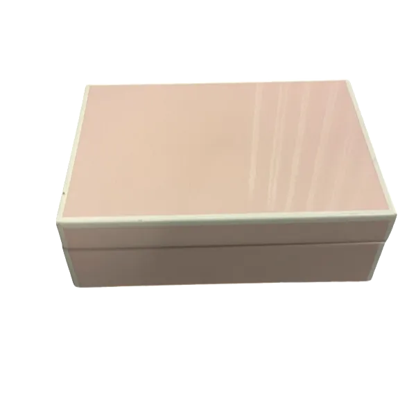 Pink Lacquered Storage Box - Jewelry Box