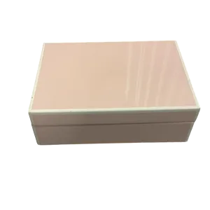 Pink Lacquered Storage Box - Jewelry Box