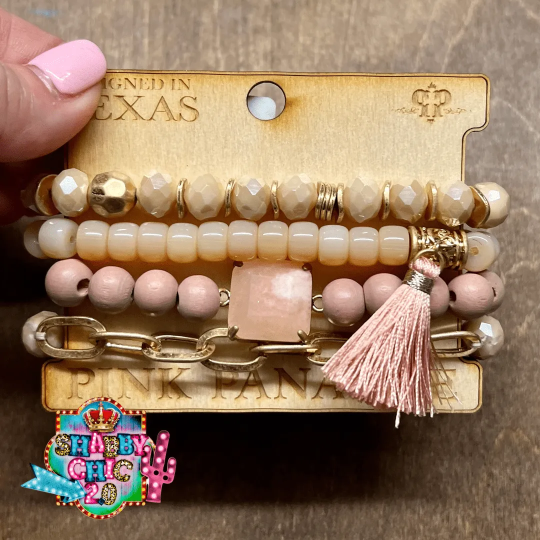 Pink Panache Peach Bracelet Set