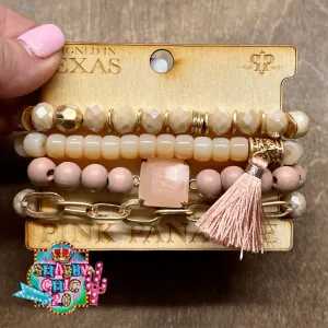 Pink Panache Peach Bracelet Set