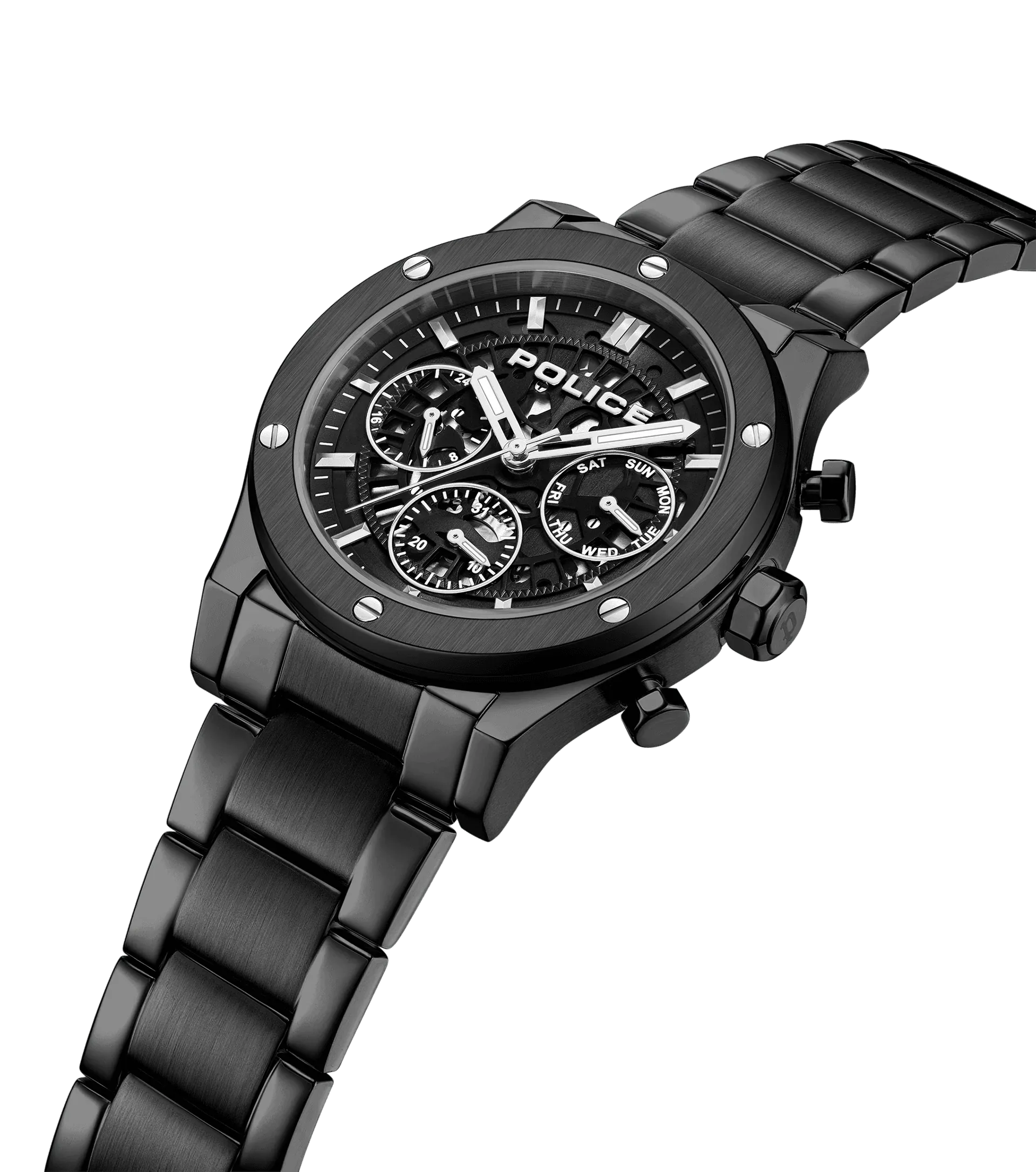 Police Knotty Gents Black Dial Watch