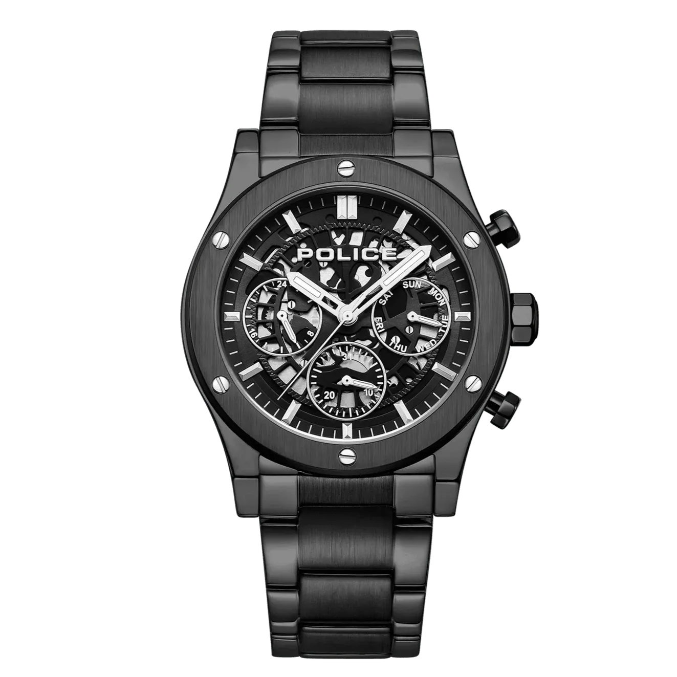 Police Knotty Gents Black Dial Watch