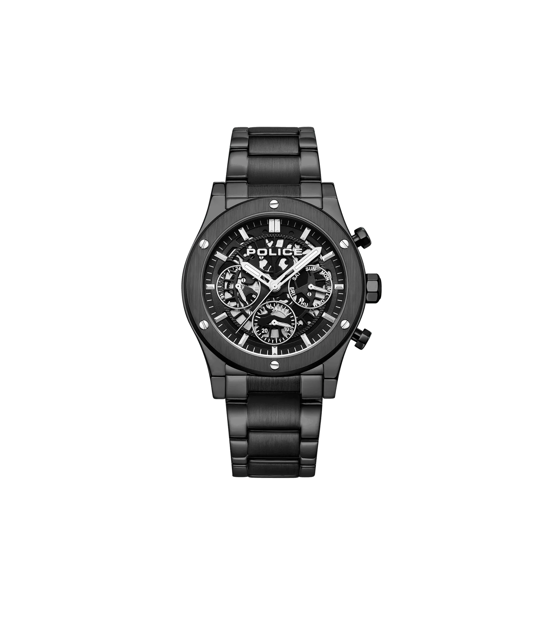 Police Knotty Gents Black Dial Watch
