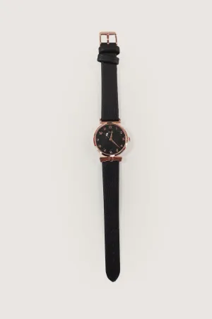 PU Strap Round Watch